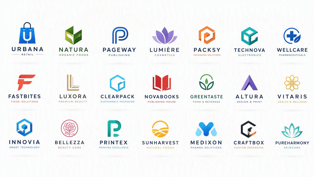 A grid of global partner brand logos for QYC Print, representing international clients in packaging and printing.