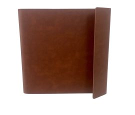 Custom leather photo album cover with metal clip by QYC Print.
