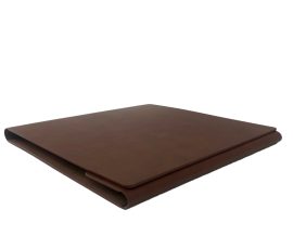 Custom leather photo album cover with metal clip by QYC Print.