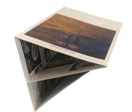 QYC Print folded brochures and leaflets, custom tri-fold brochure printing, marketing material printing samples.