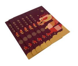 QYC Print custom red envelopes (lucky envelopes) and premium gift bags for corporate branding.