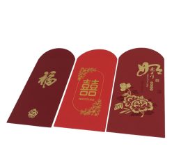 QYC Print custom red envelopes (lucky envelopes) and premium gift bags for corporate branding.