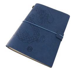 Custom FSC-certified notebook with hot stamping logo, made by QYC Print in Guangzhou.
