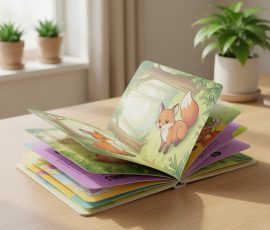 Child-safe board book with a cute deer illustration